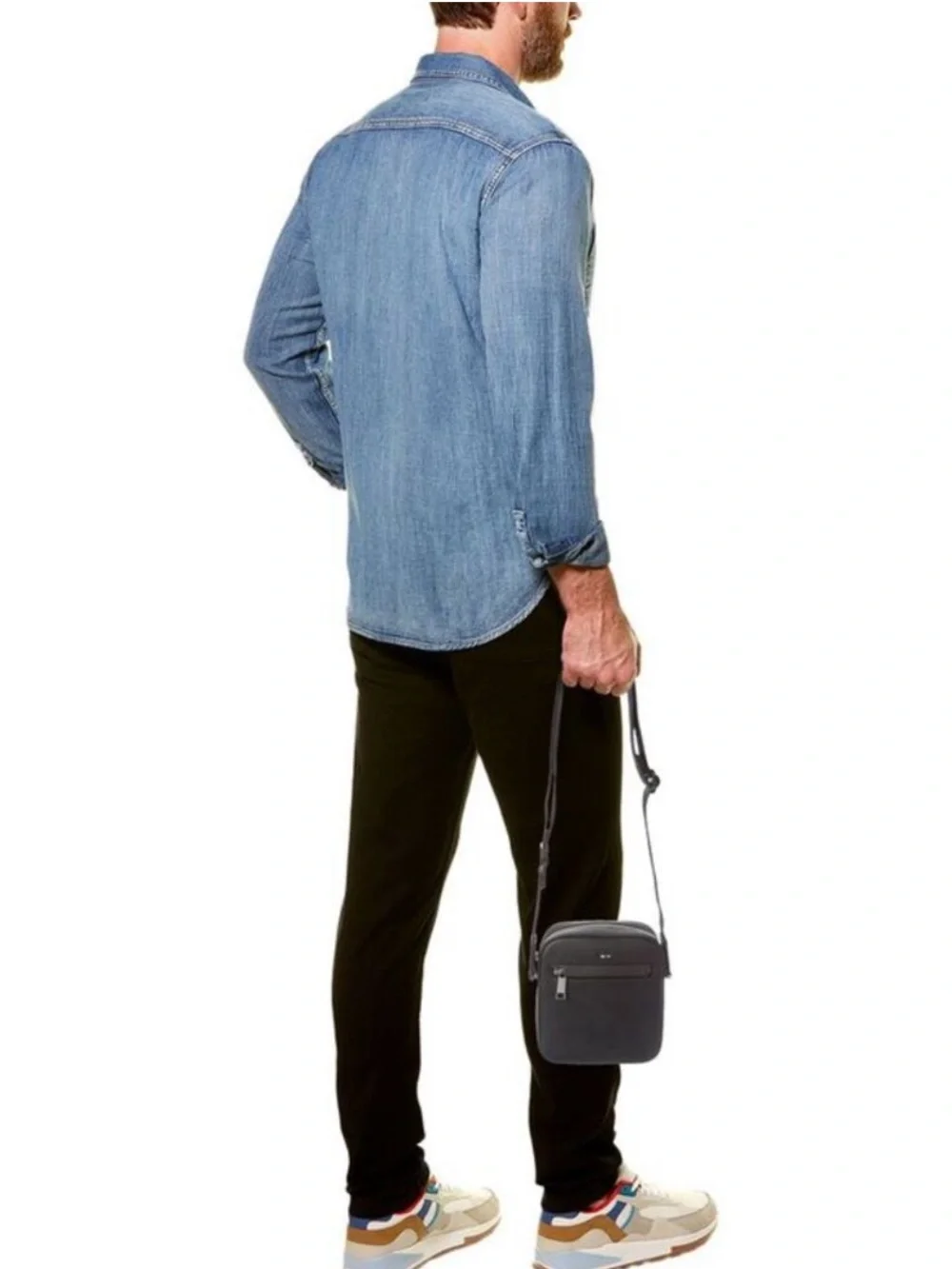 NEW Men’s Boss Ray NS ZIP Messenger Crossbody Bag Black